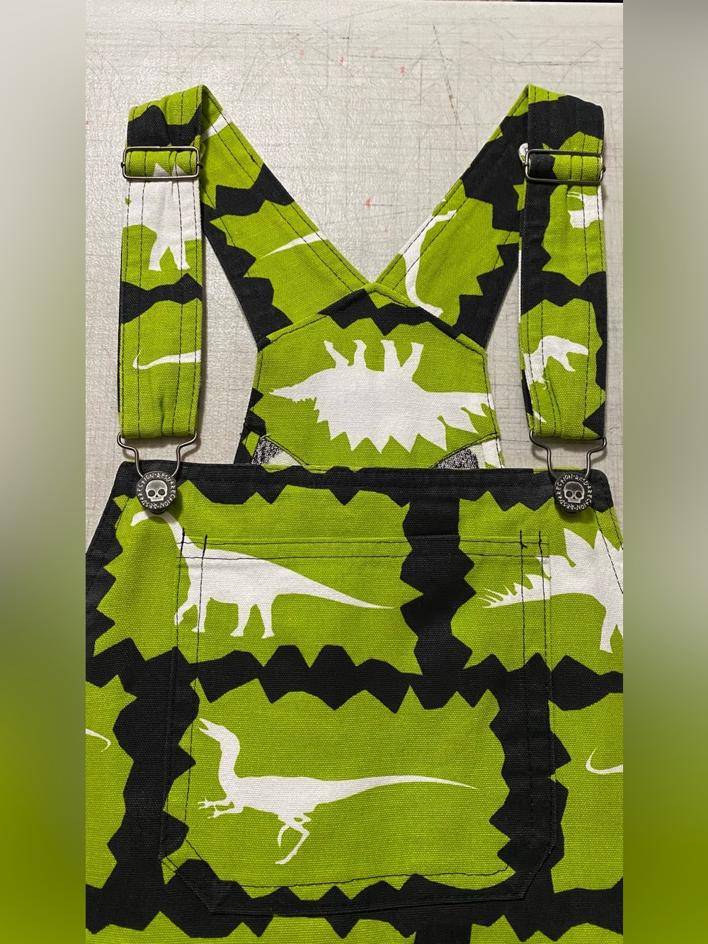 Dinosaur overalls, homemade - Picture 3 of 13
